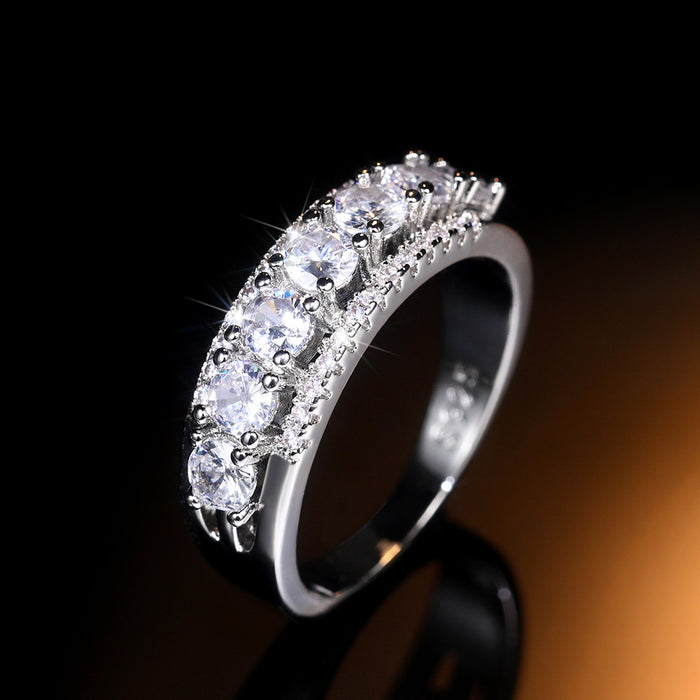 Personalized index finger ring, full of zircon ring