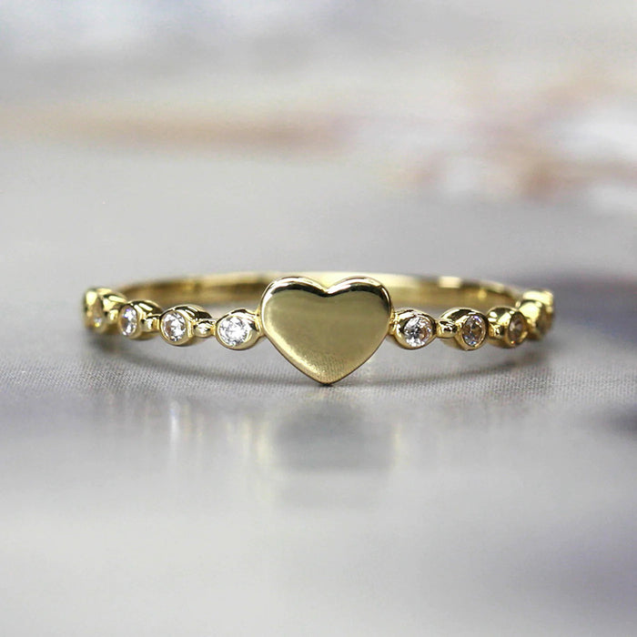 Anillo de dedo índice de amor Anillo de verano de temperamento simple que combina con todo