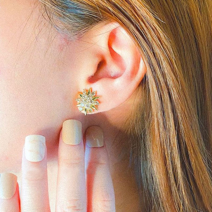 Snowflake earrings floral earrings women's earrings