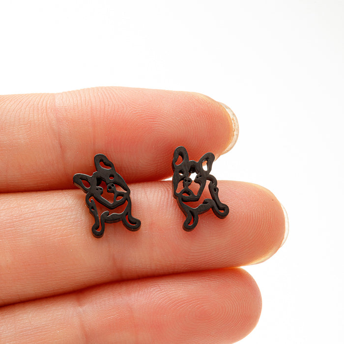 Pug Dog Stainless Steel Earrings - Unique and Stylish Animal Jewelry