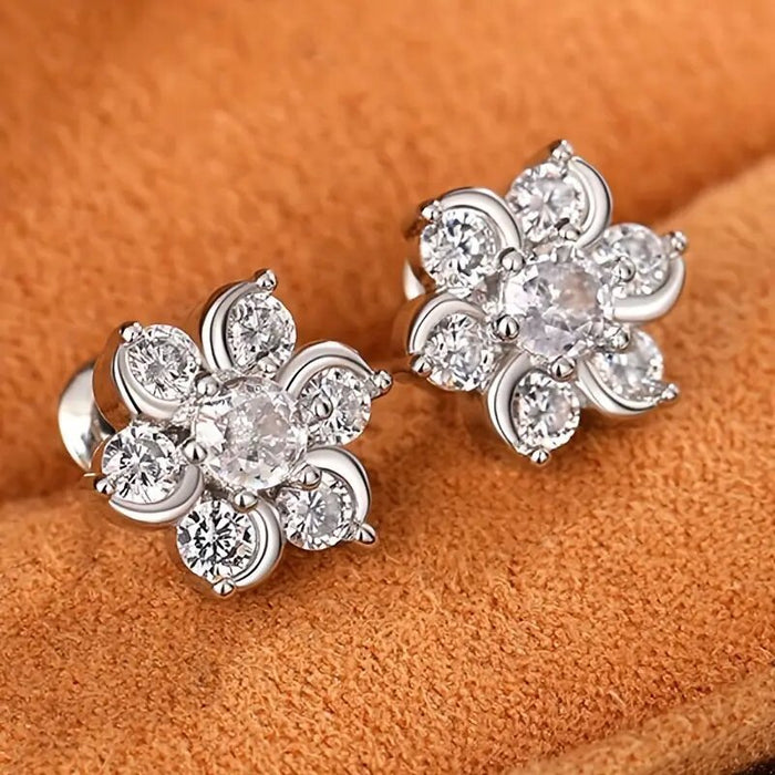 Zircon Diamond Earrings Japanese and Korean Style Birthday Gift Earrings