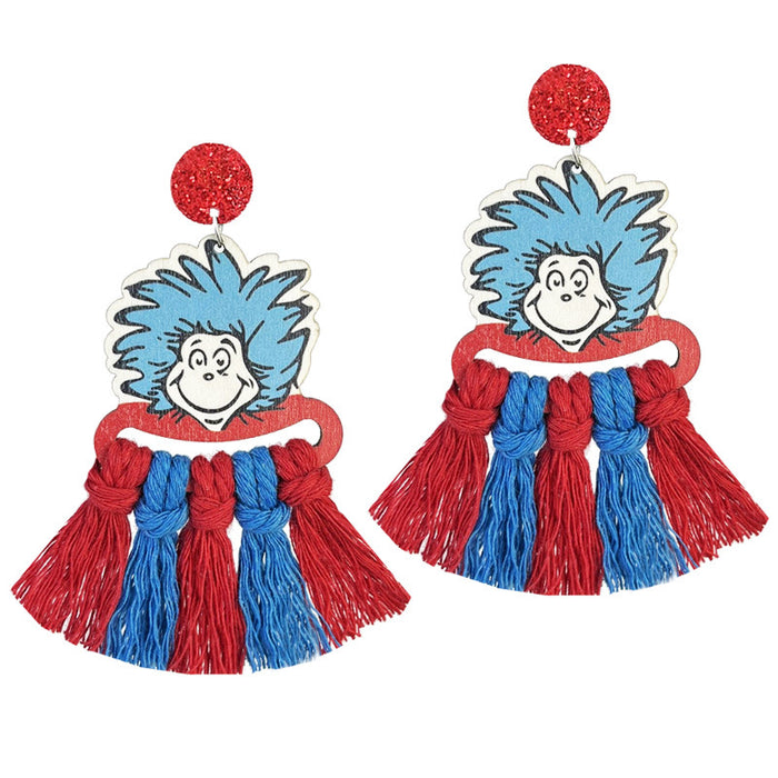 Colorful Tassel Earrings for Teachers and Children, Handwoven and Perfect for Reading Enthusiasts