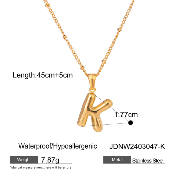 Stainless steel letter necklace pendant neck chain clavicle chain