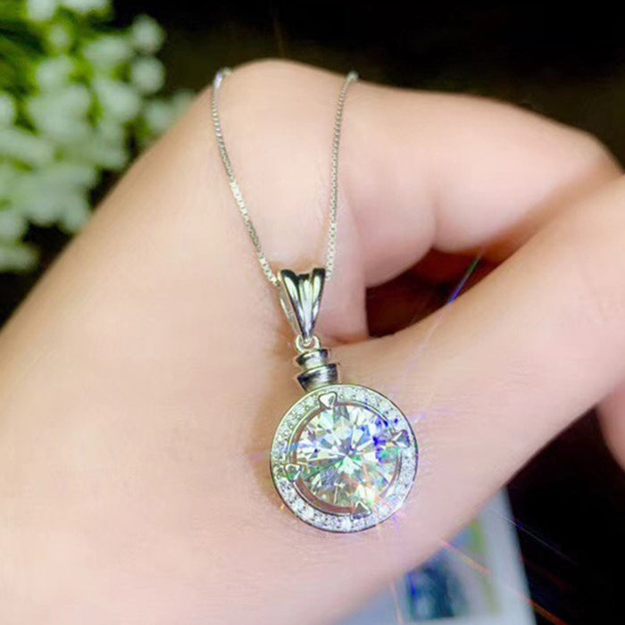 Imitation Moissanite Zircon Necklace Valentine's Day Gift Accessories