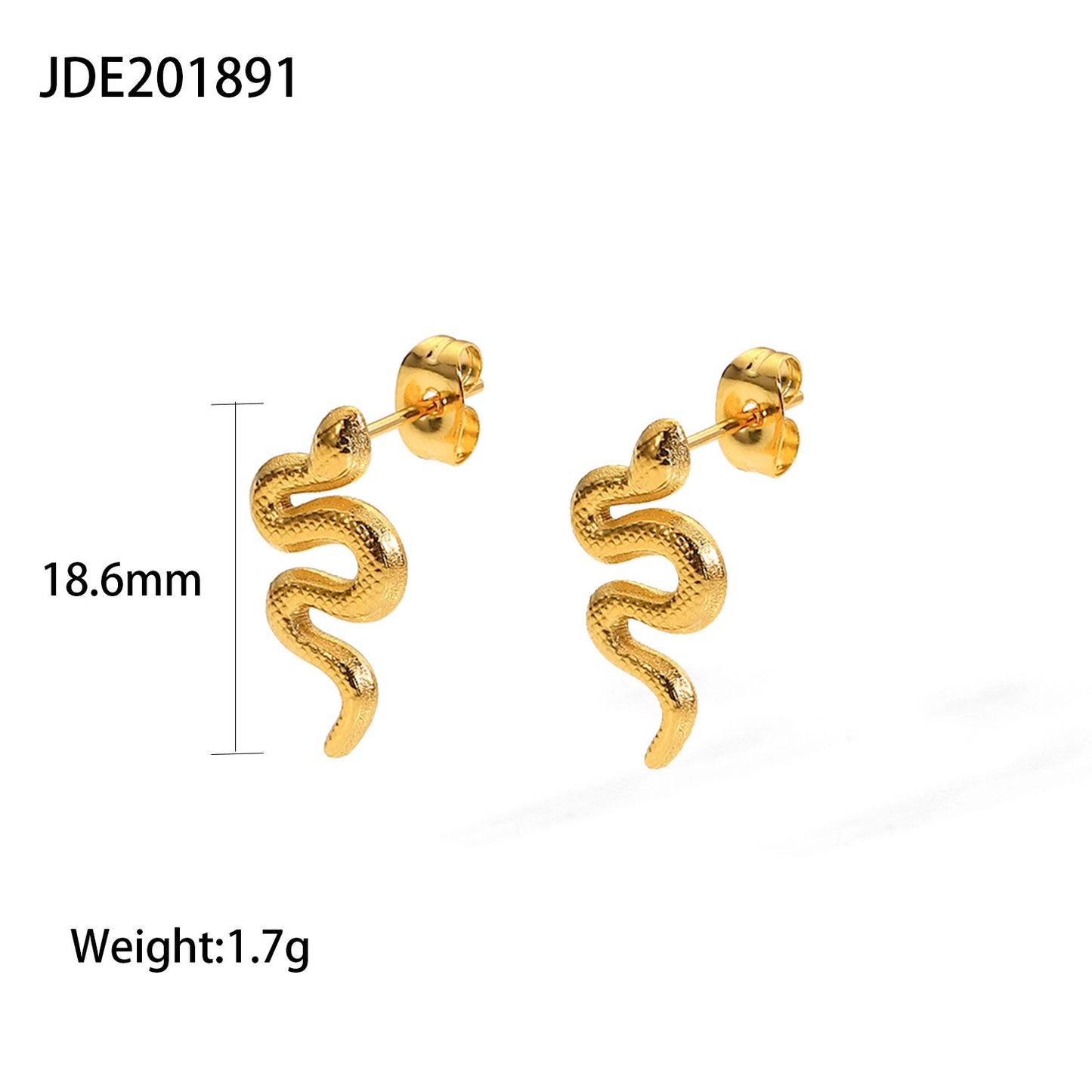 Simple 16K Gold Plated Stainless Steel Star Earrings - Secure Golden Hoop Design