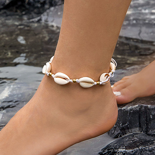 Minimalist Heart Anklet Set – Multi-Layer Chains with Rhinestones for a Stylish Touch