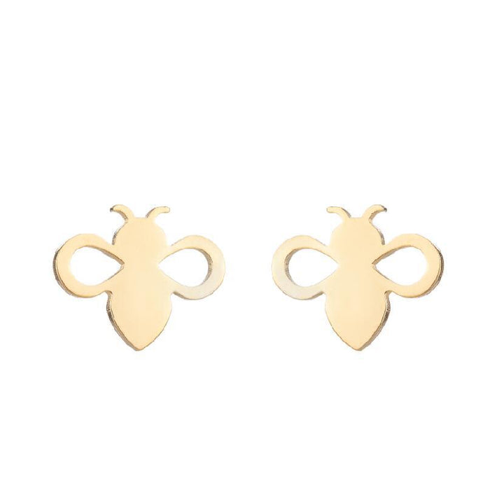 Bee earrings, European and American new cross-border women's simple animal earrings electroplated dolphin Korean earrings wholesale