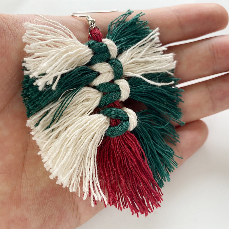 Handwoven Bohemian Tassel Earrings for Simple Ethnic Style