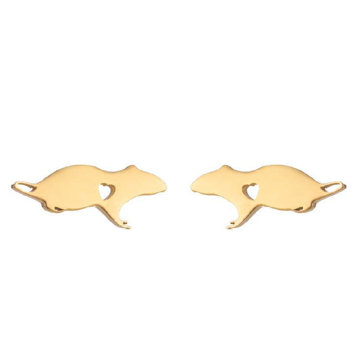 Bee earrings, European and American new cross-border women's simple animal earrings electroplated dolphin Korean earrings wholesale