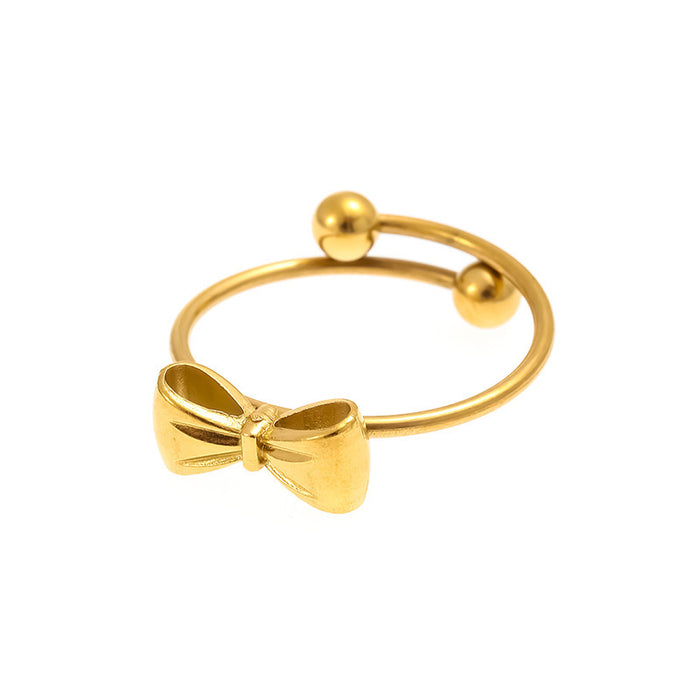 Wholesale stainless steel and titanium steel bow open rings