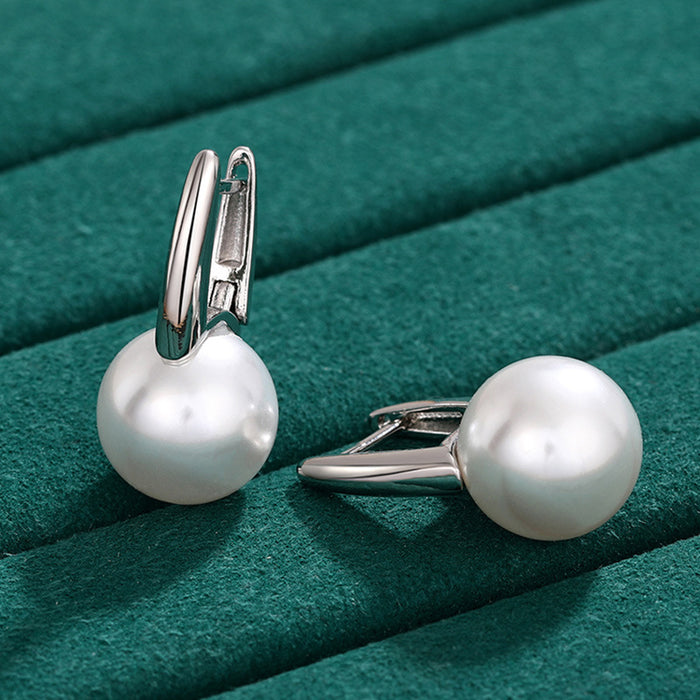 French retro imitation pearl earrings niche temperament earrings