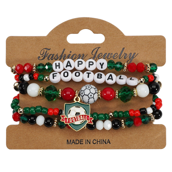 Wholesale Beaded Bracelets Featuring 2026 World Cup Soccer Ball and Sneaker Elements