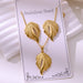 Wholesale 304 stainless steel hydraulic gold-plated earrings and necklace sets - wallojewerly 