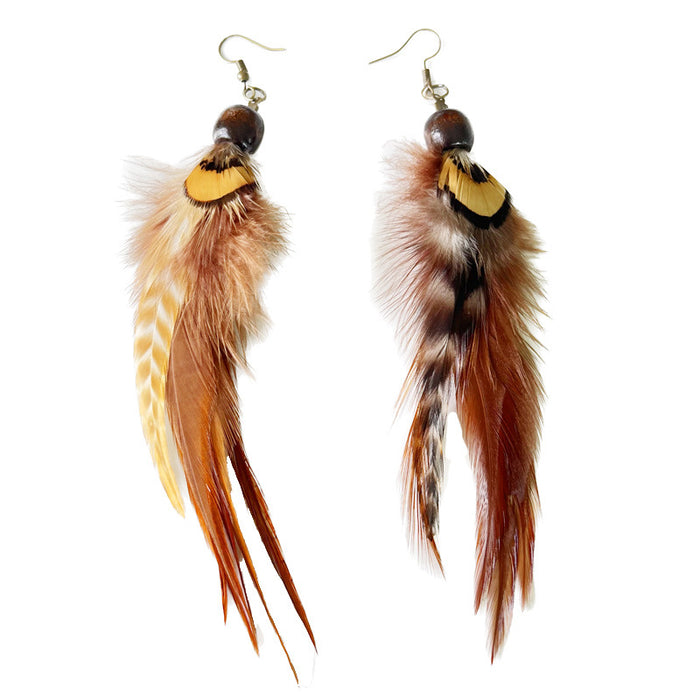 Tribal Feather Earrings with Vintage Bohemian Style