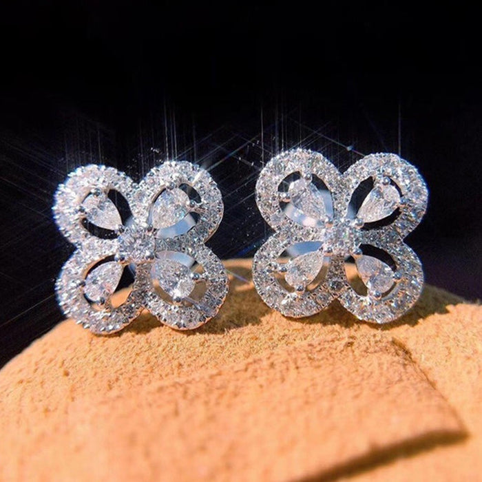 Zirconia round earrings for women