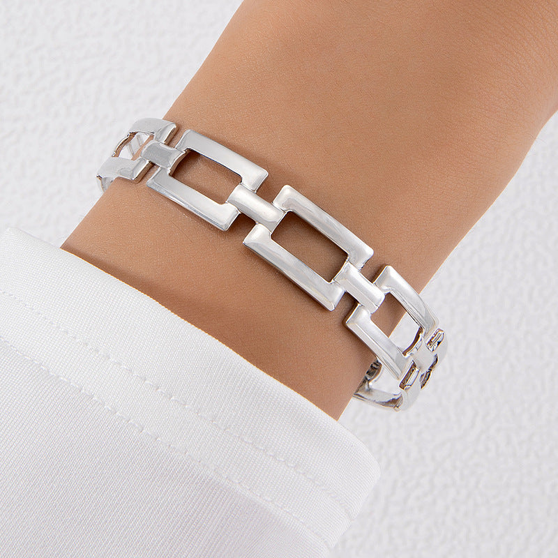 Bow Knot Bracelet Set - Geometric Korean Jewelry for Women