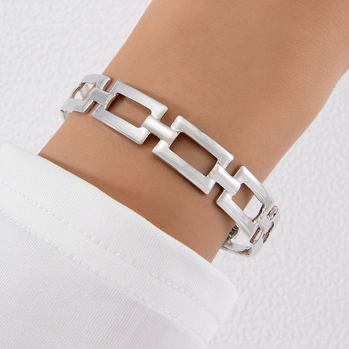 Bow Knot Bracelet Set - Geometric Korean Jewelry for Women