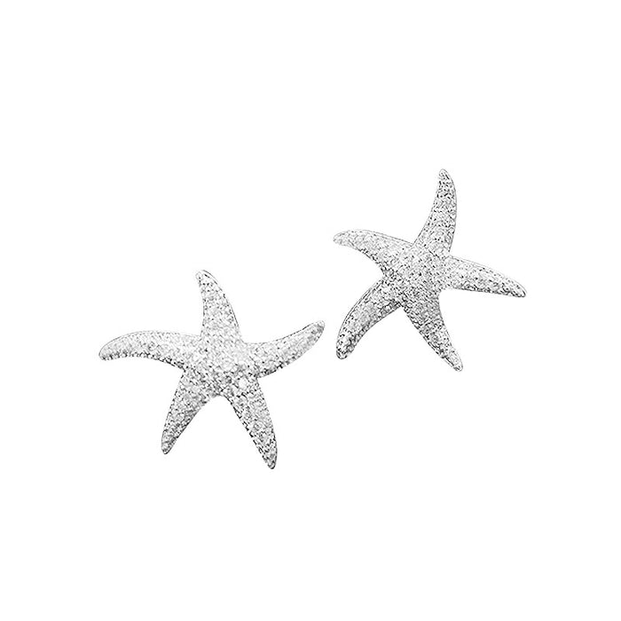 Pendientes de estrella de mar Lindos pendientes estilo océano europeo y americano