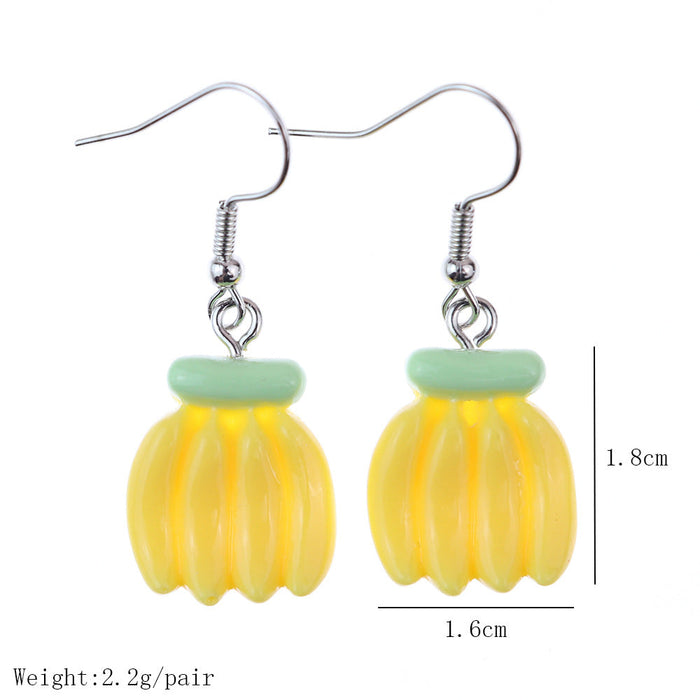 Real mini banana earrings - wallojewerly 