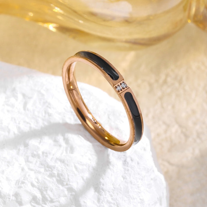 Wholesale rose gold, stainless steel, titanium steel, and diamond-set rings