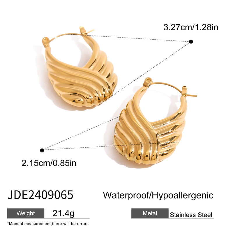Stainless steel thread shoulder bag earrings creative personality fashion earrings