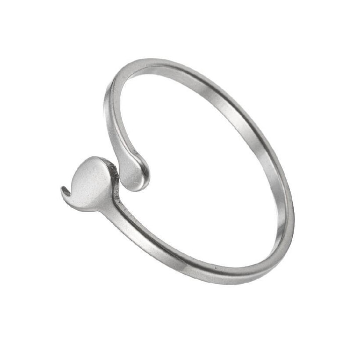 European and American foreign trade stainless steel small water drop rings, wholesale of simple open rings