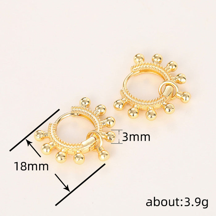 Simple ear clips French sweet small bell earrings European and American fashion earrings for women