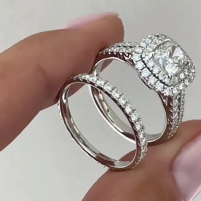 Anillo unisex de tendencia de moda con forma de gota de agua y circonita