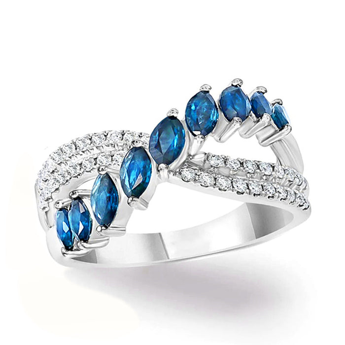 Copper horse eye royal ring for women creative style