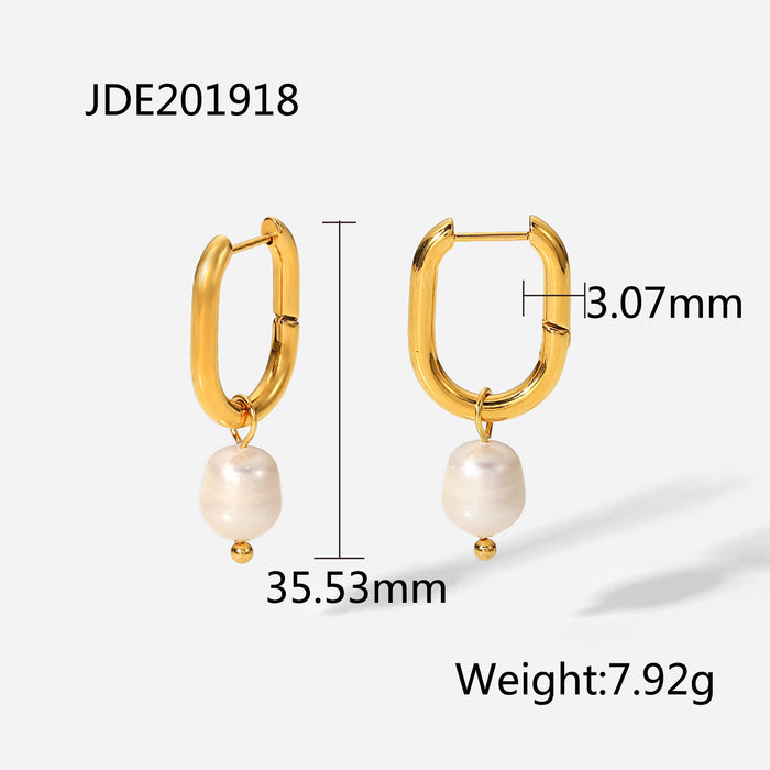 18K Gold Plated Stainless Steel Textured Heart Earrings - Unique Design Jewelry