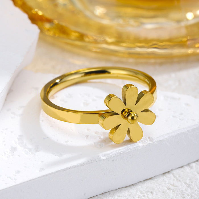 Wholesale stainless steel and titanium steel daisy open rings