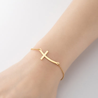 Stainless steel cross bracelet, retro Gothic open jewelry wholesale