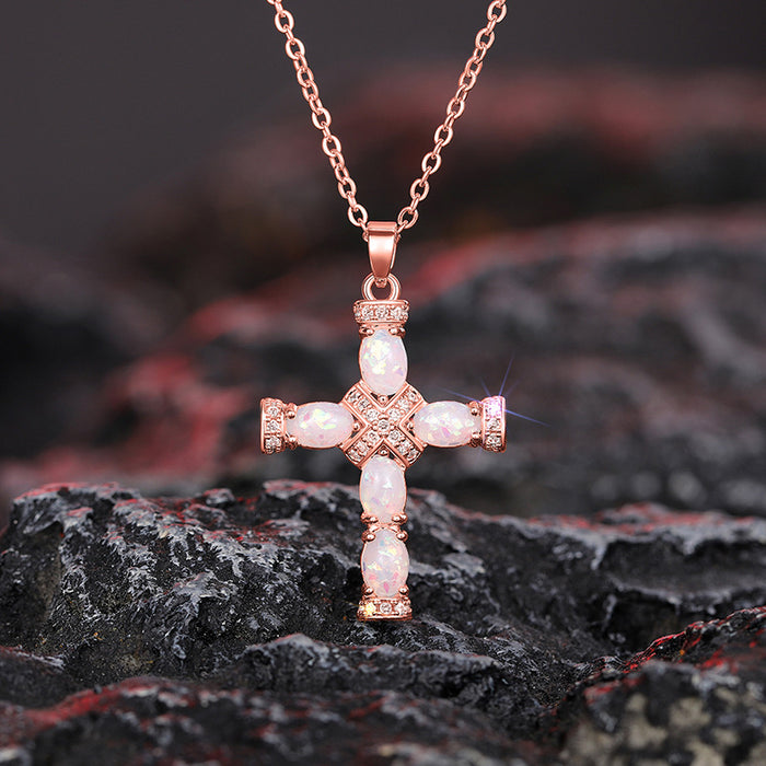 Cross Pendant Necklace Hip-Hop Style Street Clavicle Chain