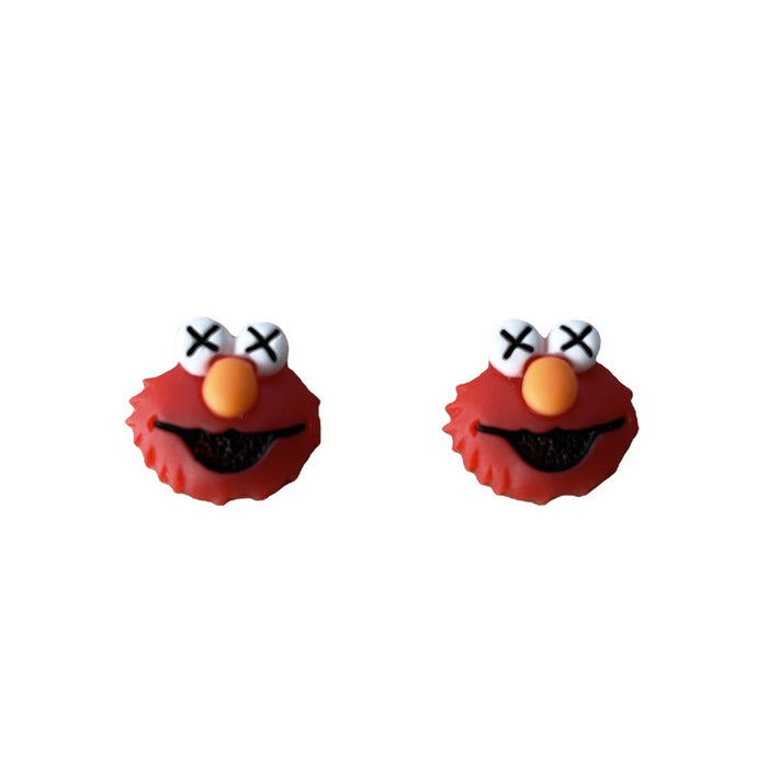 Sesame Street Monster Earrings Childlike Soft and Cute Earrings