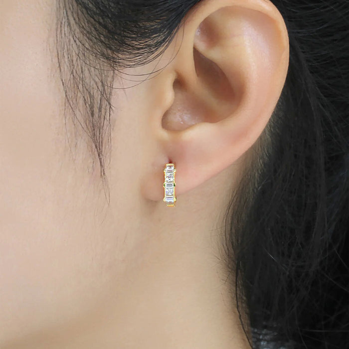 Women's leaf earrings long horse eye zircon earrings