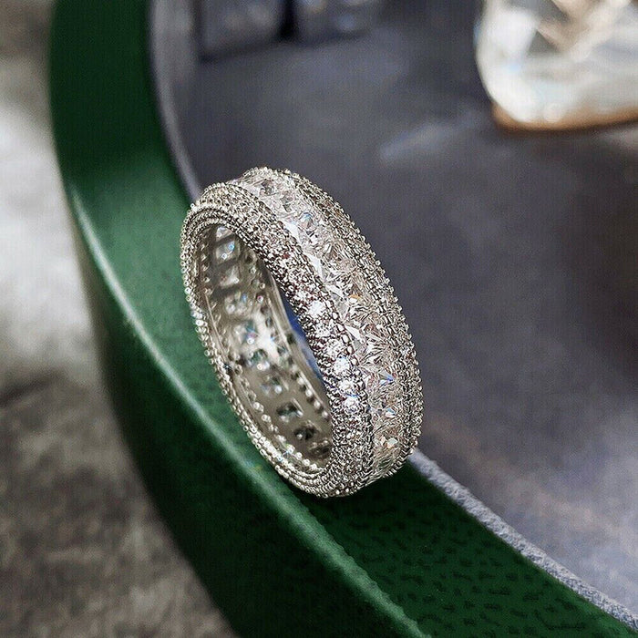 Hip-hop style micro-inlaid ring personality niche high-end ring