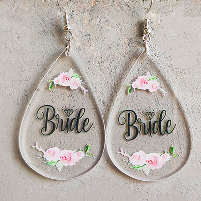 Wedding bridesmaid acrylic earrings