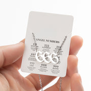 Angel Number Sweater Chain, Vintage 000-999 Stainless Steel Pendant Necklace Wholesale - wallojewerly 