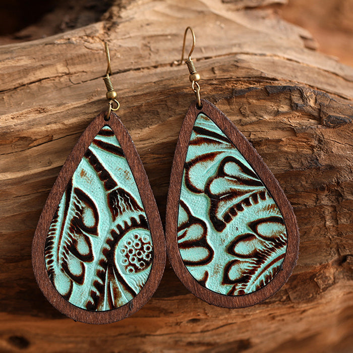 Wooden Bohemian earrings