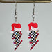 Red acrylic Christmas earrings - wallojewerly 