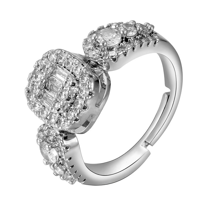 Wholesale copper micro-inlaid sugar cube bag rings