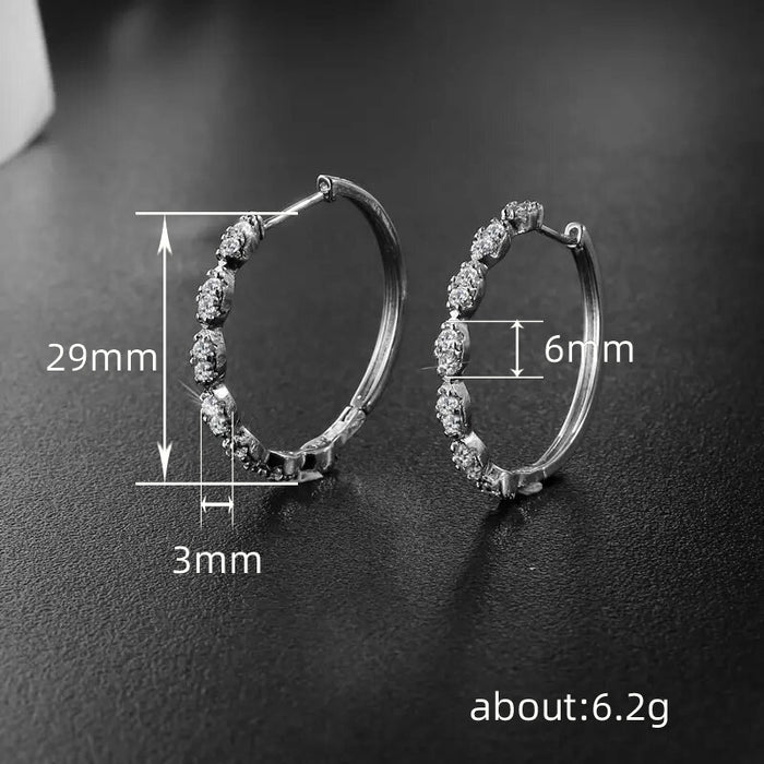 Retro horse eye earrings European and American fashion big hoop earrings versatile earrings for women