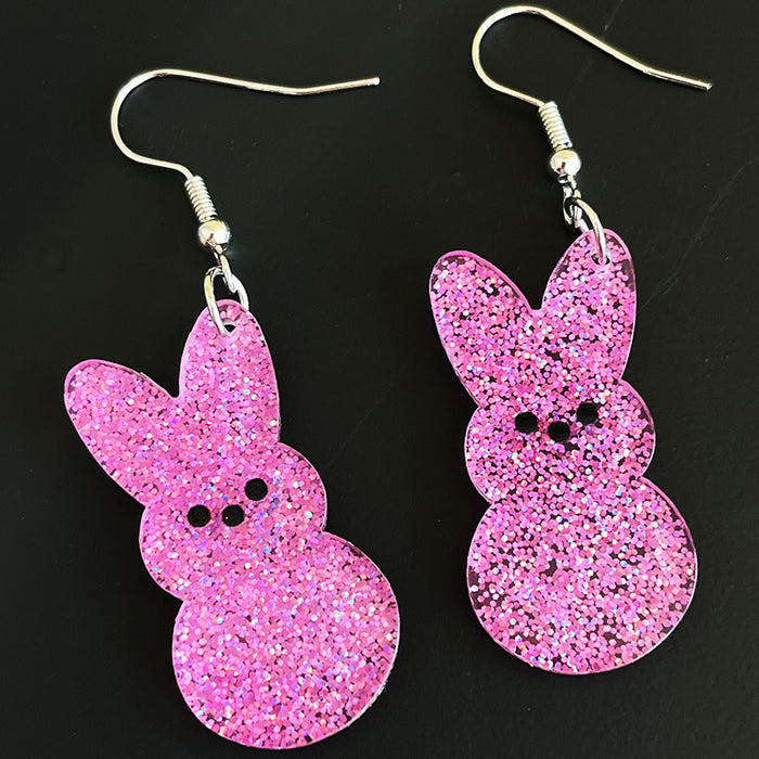 Rabbit acrylic Easter earrings