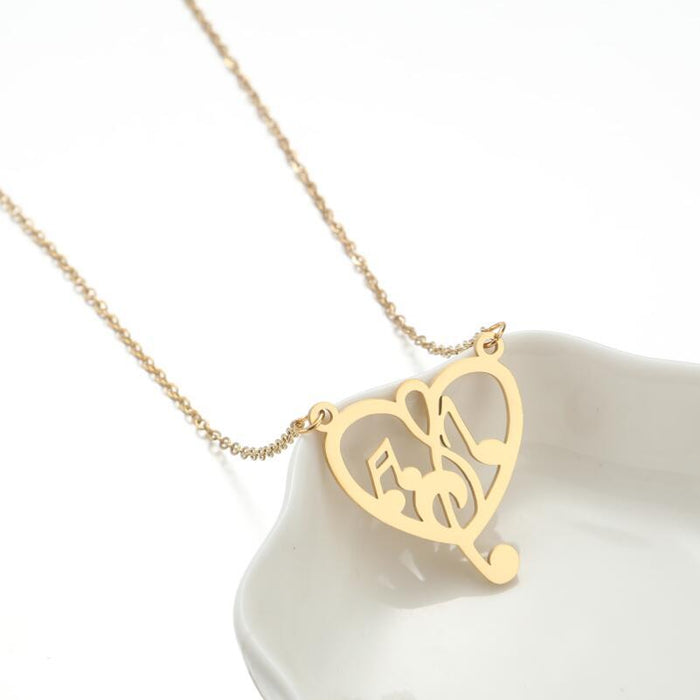 18K electroplated stainless steel pendant necklace, gold light luxury niche design clavicle chain wholesale