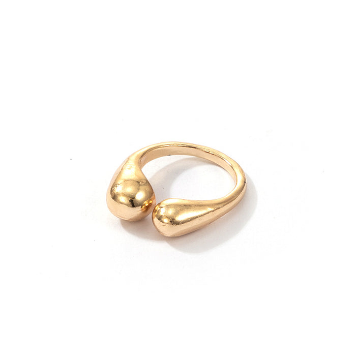 Creative water drop shape open ring, pinky ring design