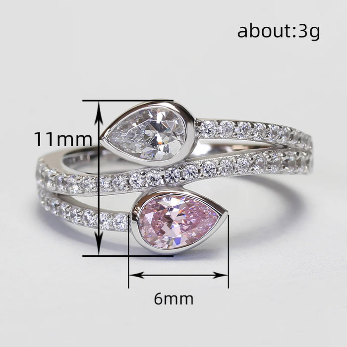 Teardrop-shaped swing arm design ring multi-layer ring