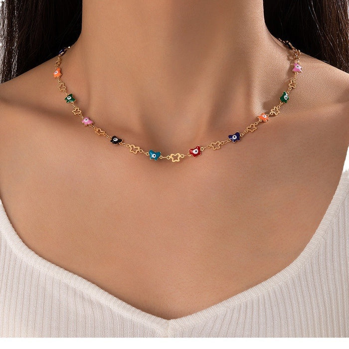 Moon & Star Multi-Layer Necklace Set - Geometric Triple-Layer Chain