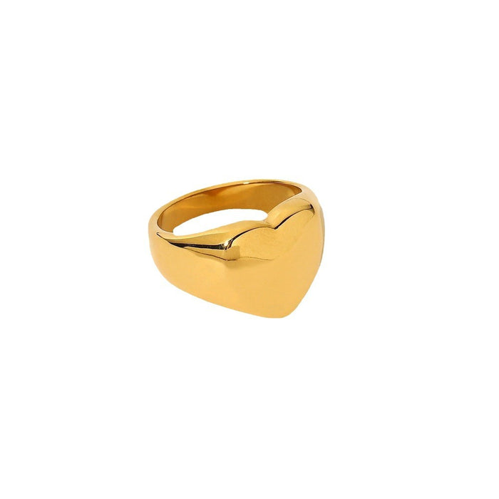 18K Gold Plated Stainless Steel Textured Circle Open Ring - Women's Stylish Jewelry