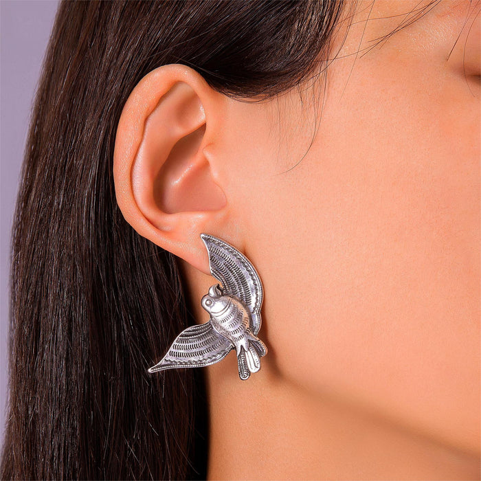 Ethnic retro bird earrings all-match personality animal earrings for women