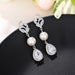 Imitation pearl earrings for women palace style water drop earrings elegant earrings - wallojewerly 